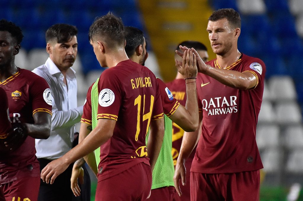 dzeko villar Brescia vs Roma - Serie A TIM 2019/2020