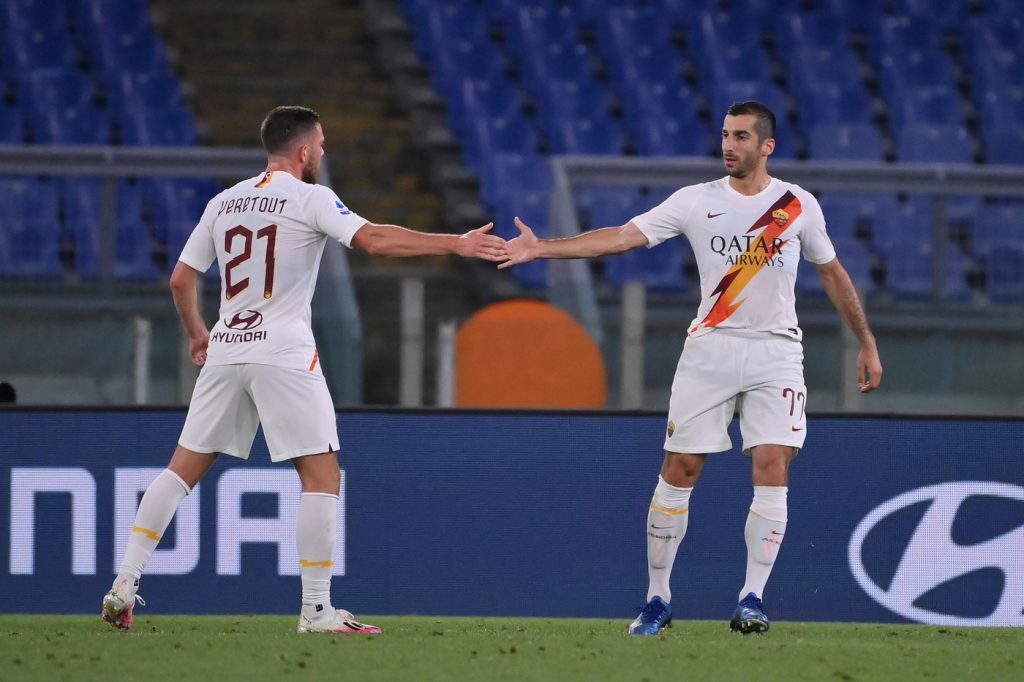 mkhitaryan esultanza veretout Roma vs Parma - Serie A TIM 2019/2020