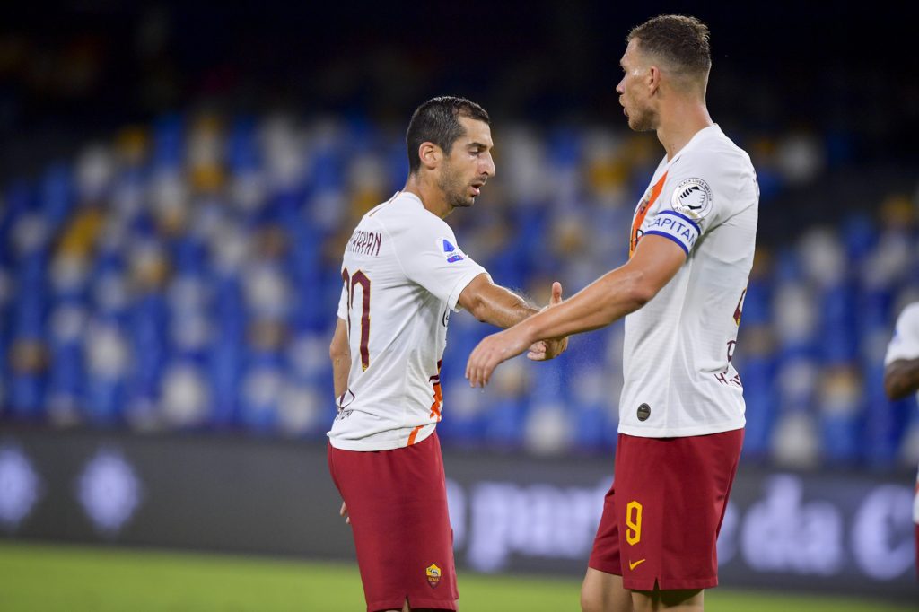 mkhitaryan dzeko Napoli vs Roma - Serie A TIM 2019/2020