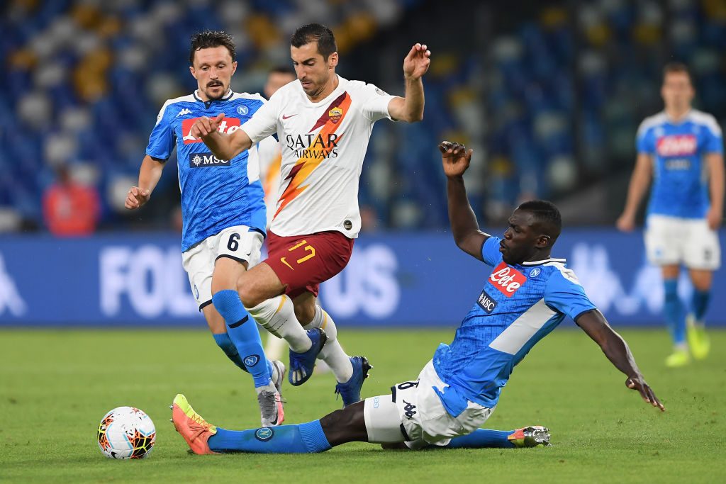 mkhitaryan koulibaly SSC Napoli v AS Roma - Serie A