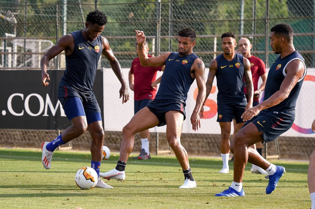 diawara peres jesus AS Roma, sessione di allenamento a Trigoria
