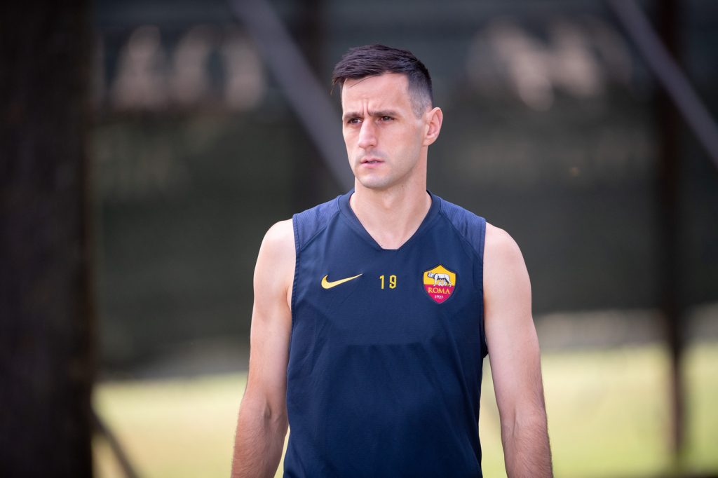 kalinic AS Roma, sessione di allenamento a Trigoria