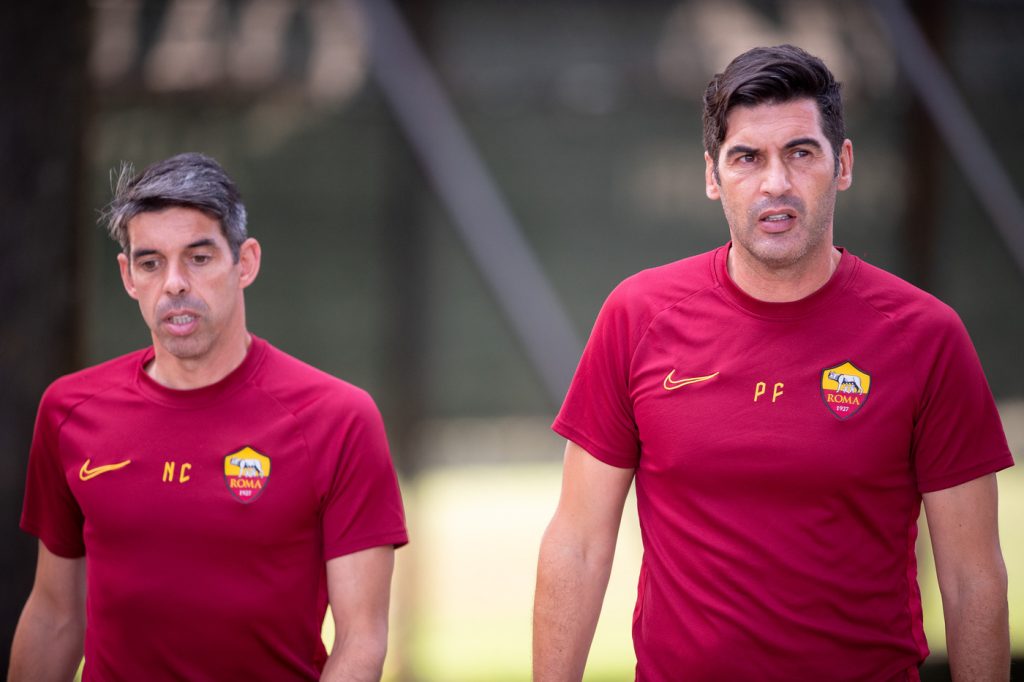 fonseca nuno campos AS Roma, sessione di allenamento a Trigoria