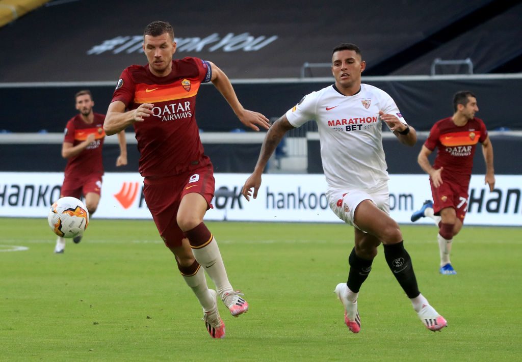 dzeko Sevilla FC v AS Roma - UEFA Europa League Round of 16