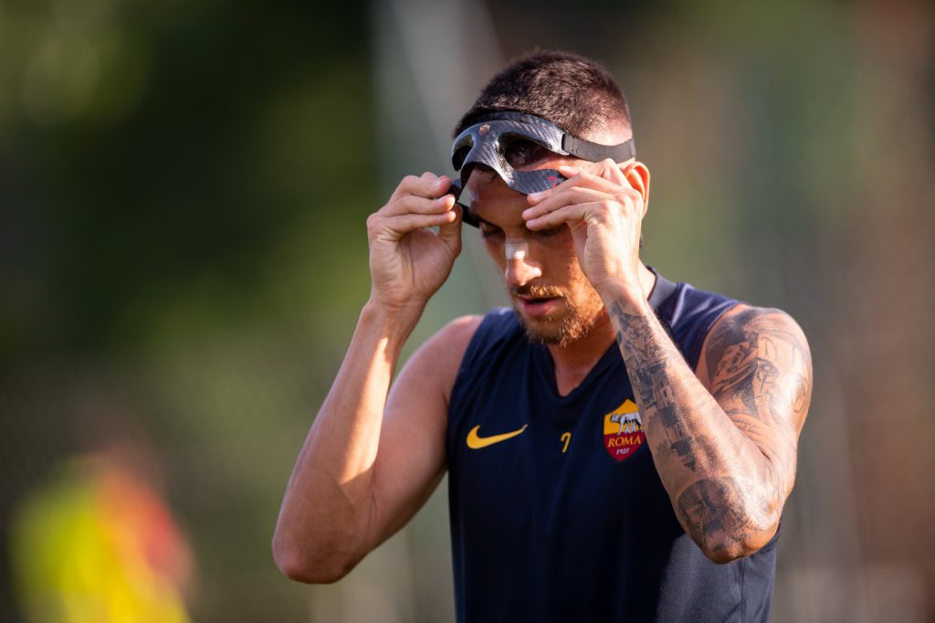 pellegrini AS Roma, sessione di allenamento a Trigoria