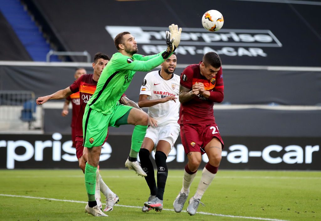 pau lopez mancini Sevilla FC v AS Roma - UEFA Europa League Round of 16