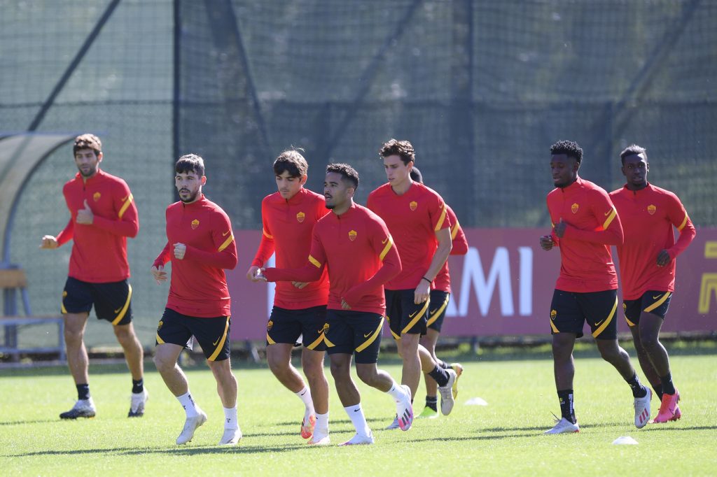 AS Roma, sessione di allenamento a TrigoriaAS Roma, sessione di allenamento a Trigoria