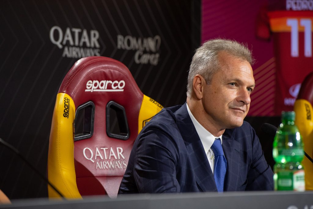 AS Roma, conferenza stampa di presentazione del calciatore Pedro fienga