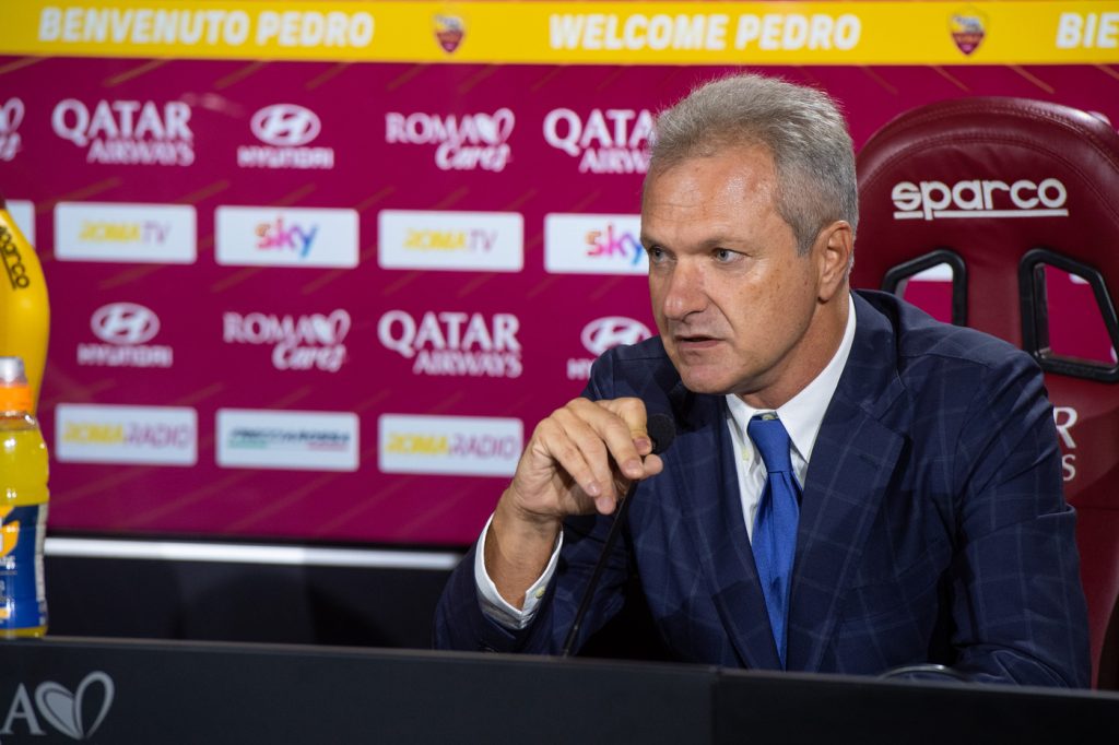 fienga AS Roma, conferenza stampa di presentazione del calciatore Pedro