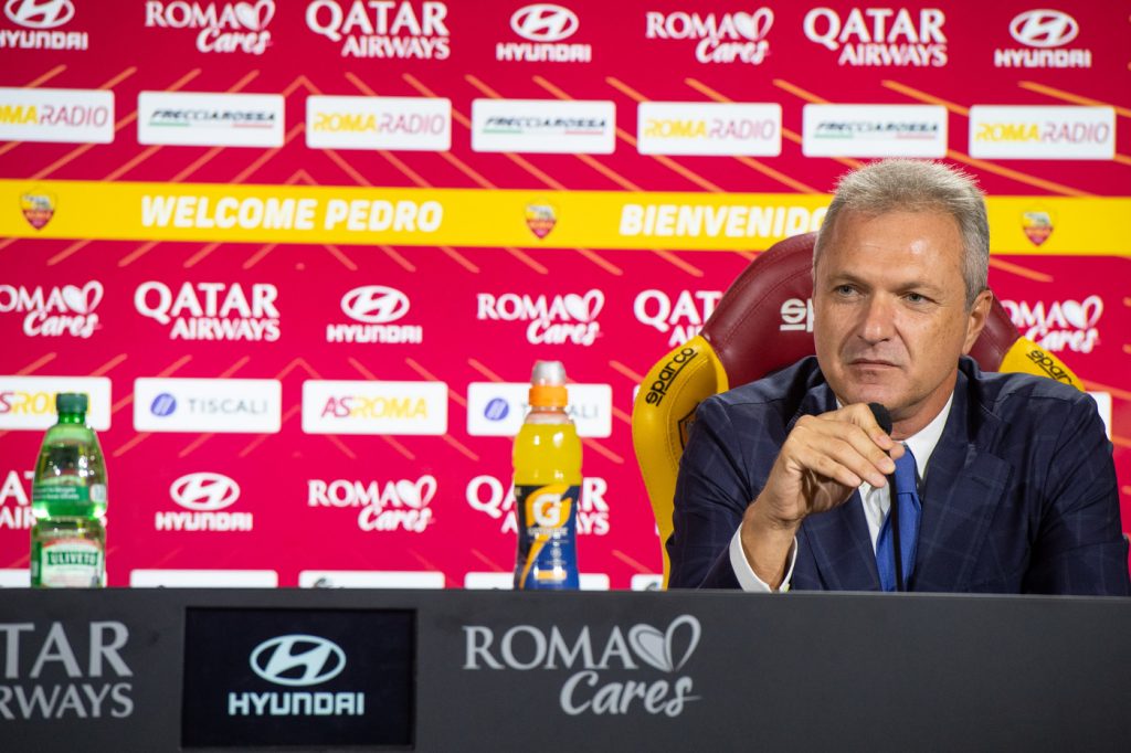 fienga AS Roma, conferenza stampa di presentazione del calciatore Pedro