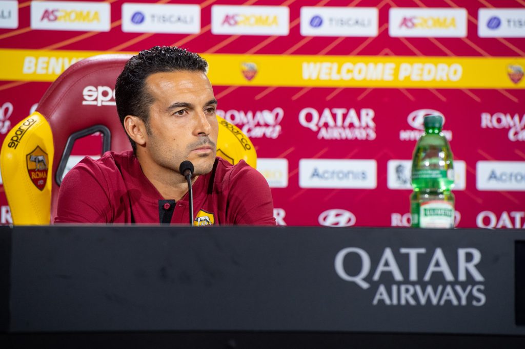 Pedro AS Roma, conferenza stampa di presentazione del calciatore Pedro