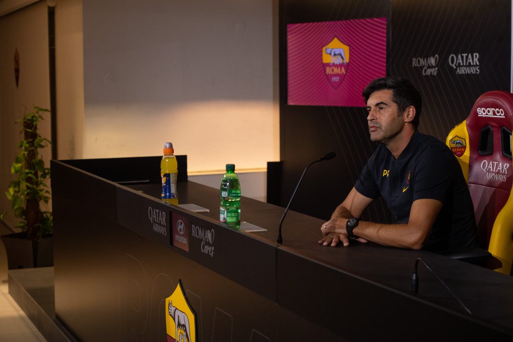 AS Roma, la conferenza stampa di Paulo Fonseca