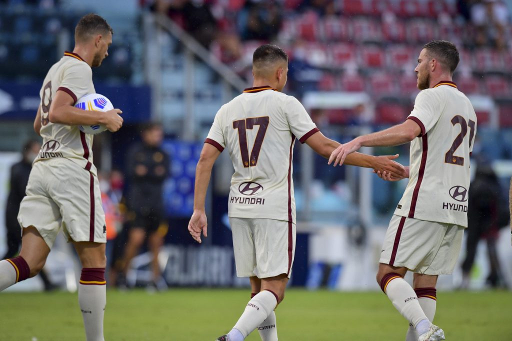 Amichevole: Cagliari vs AS Roma dzeko under veretout