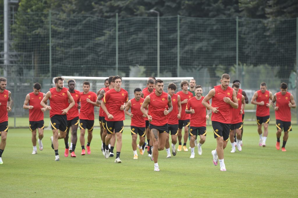 AS Roma, sessione di allenamento a Trigoria