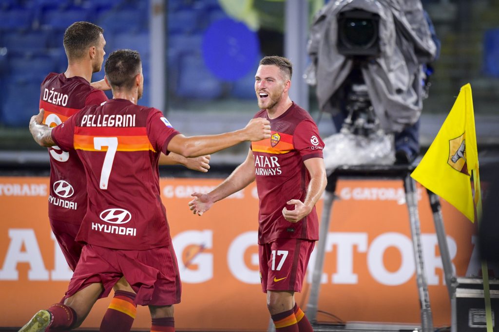veretout pellegrini dzeko Roma vs Juventus - Serie A TIM 2020/2021