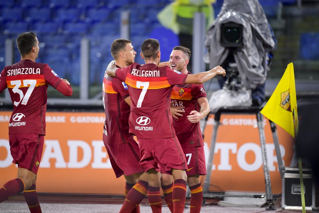 veretout pellegrini dzeko Roma vs Juventus - Serie A TIM 2020/2021