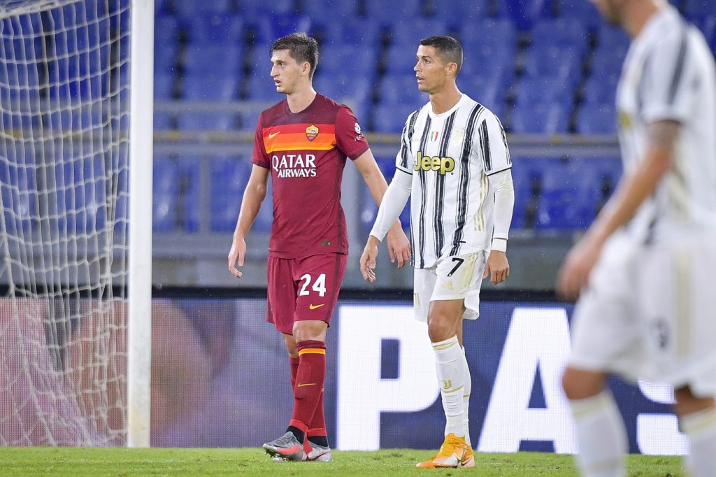 ronaldo kumbulla Roma vs Juventus - Serie A TIM 2020/2021