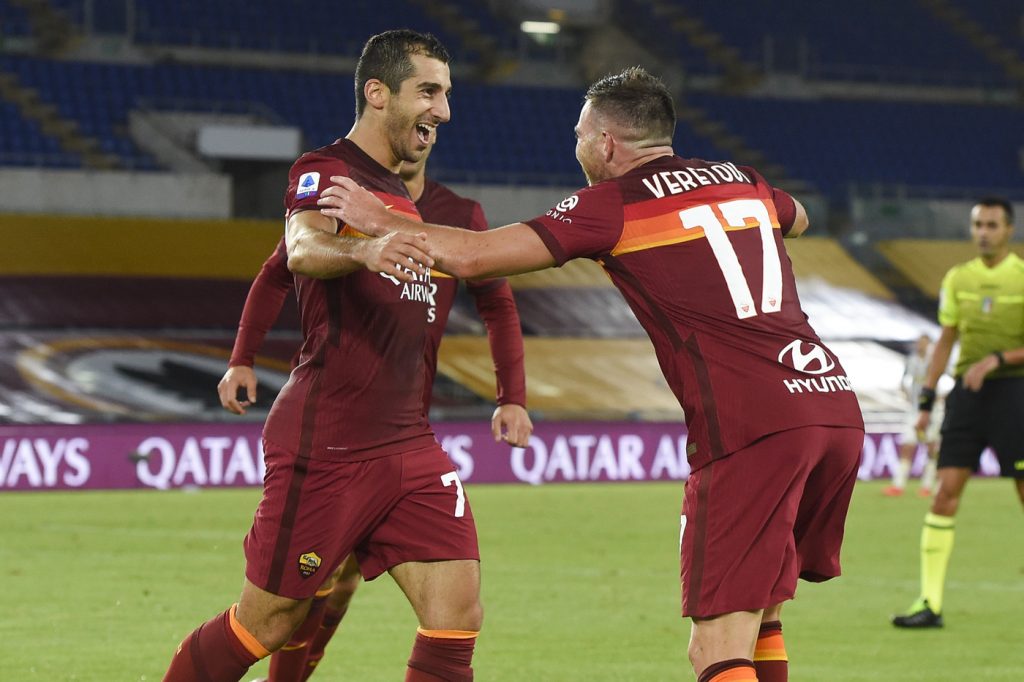 veretout mkhitaryan Roma vs Juventus - Serie A TIM 2020/2021