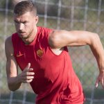 dzeko AS Roma, sessione di allenamento a TrigoriaAS Roma, sessione di allenamento a Trigoria