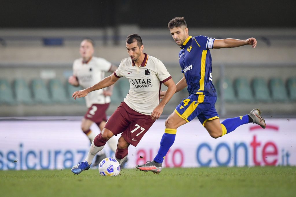 mkhitaryan veloso Hellas Verona vs Roma- Serie A TIM 2020/2021