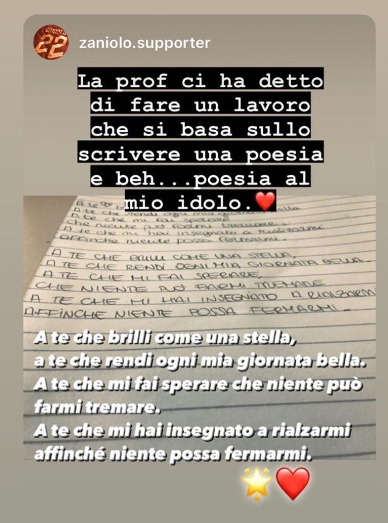 zaniolo poesia