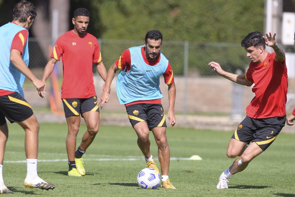AS Roma, sessione di allenamento a Trigoria