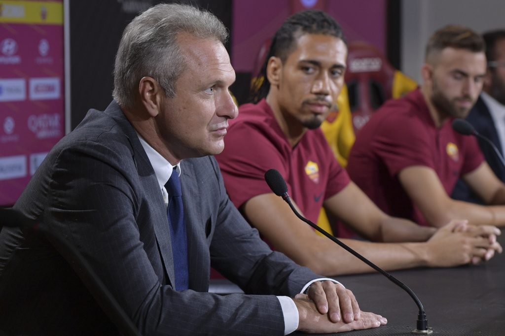 Fienga AS Roma: la conferenza stampa di presentazione di Smalling e Borja Mayoral a Trigoria