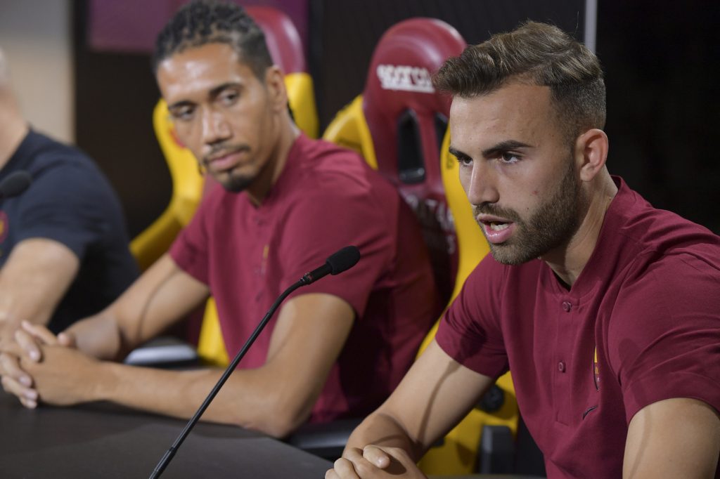 AS Roma: la conferenza stampa di presentazione di Smalling e Borja Mayoral a Trigoria
