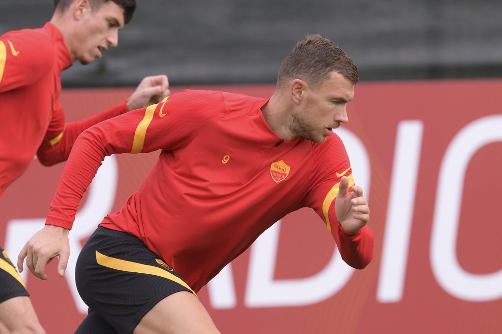 Dzeko AS Roma, sessione di allenamento a TrigoriaAS Roma, sessione di allenamento a Trigoria