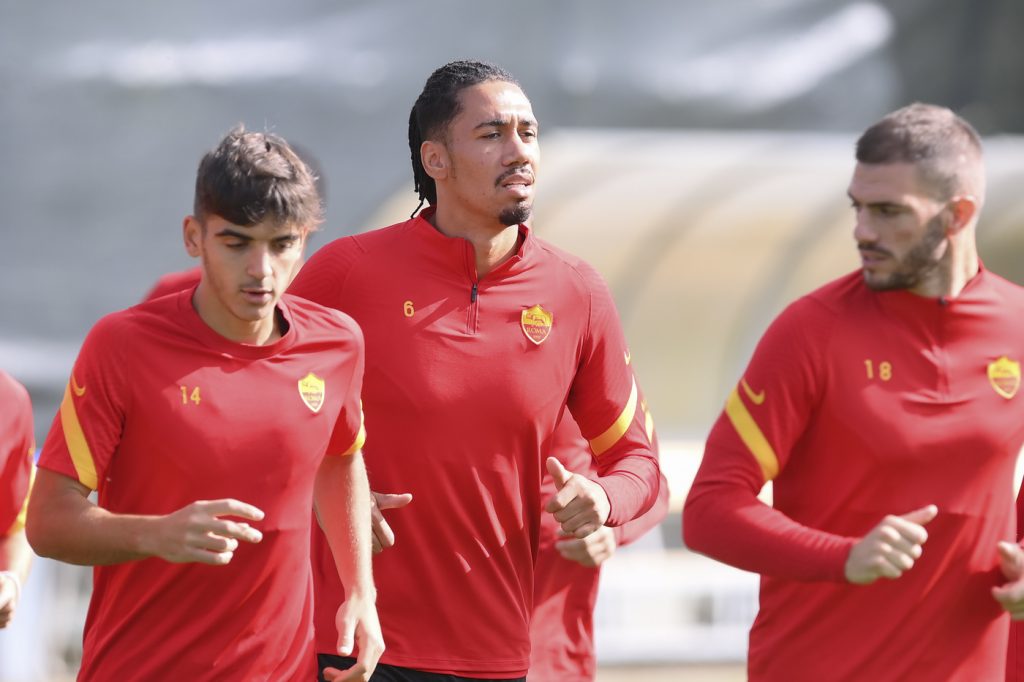 Smalling Villar Santon AS Roma, sessione di allenamento a Trigoria