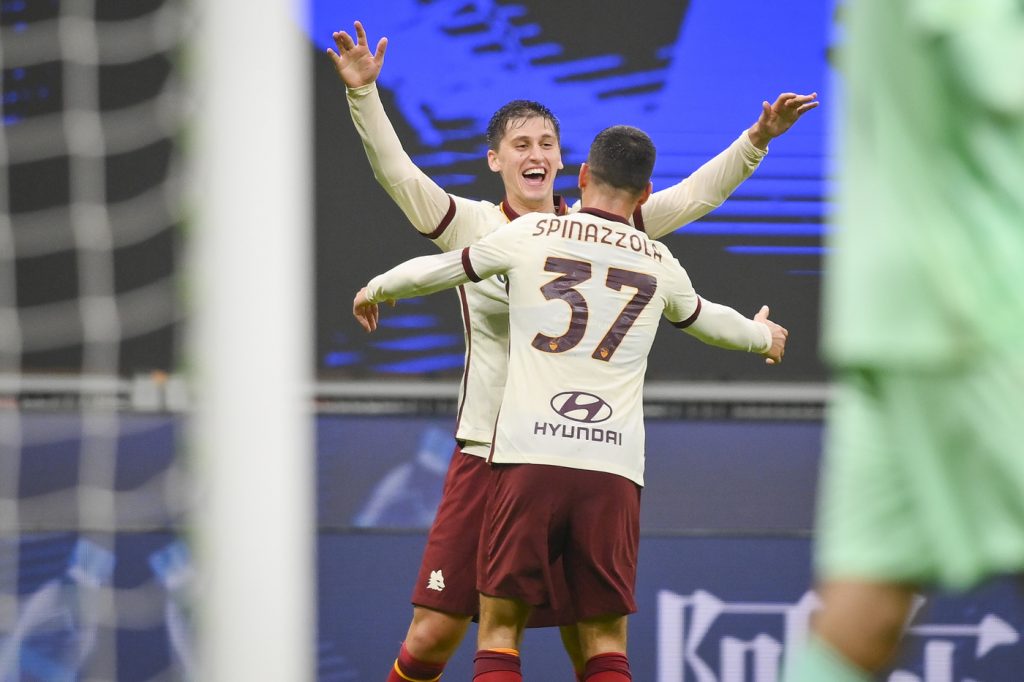 kumbulla spinazzola Milan vs Roma - Serie A TIM 2020/2021