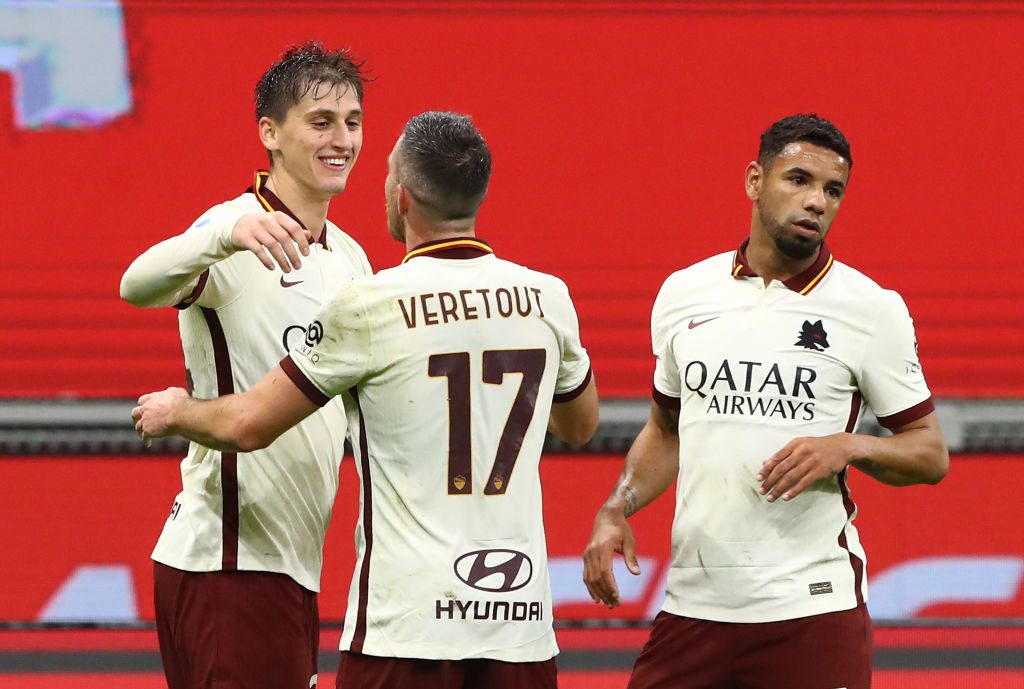 veretout kumbulla AC Milan v AS Roma - Serie A