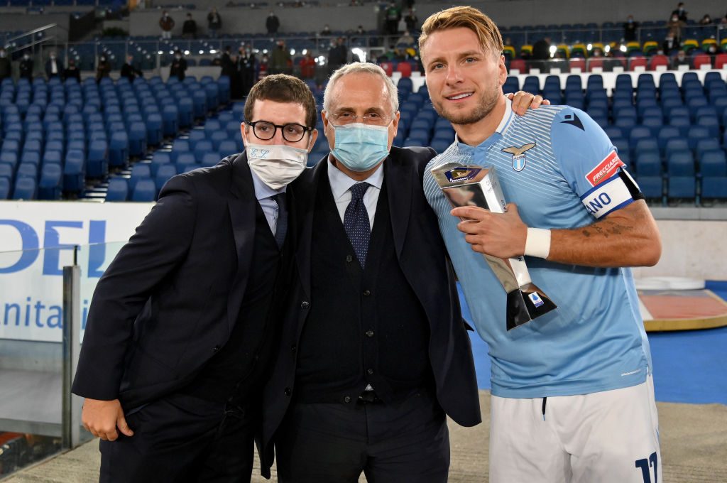 lotito immobile SS Lazio v Atalanta BC - Serie A