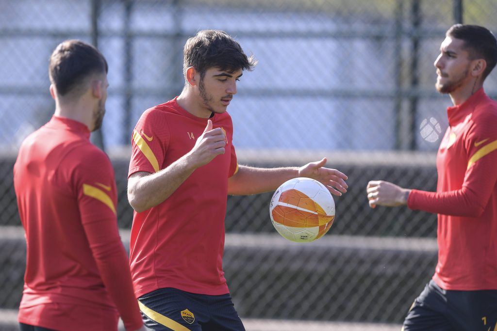 Villar Pellegrini AS Roma, sessione di allenamento in vista della gara di Europa League in casa del Cluj