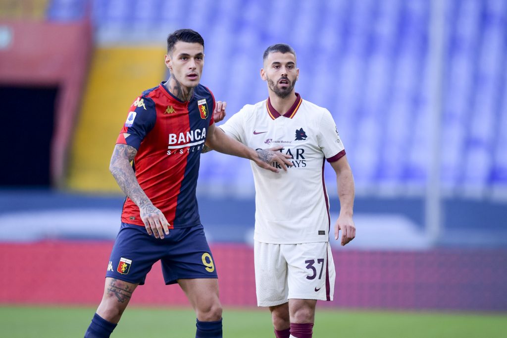 scamacca spinazzola Genoa vs Roma - Serie A TIM 2020/2021