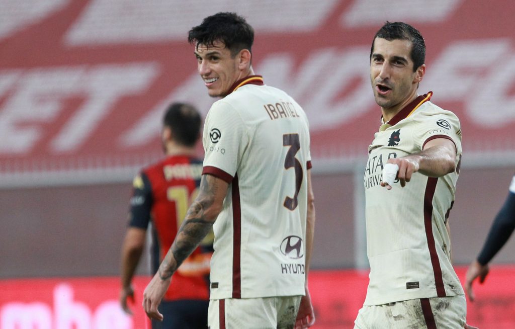 mkhitaryan ibanez Genoa vs Roma - Serie A TIM 2020/2021