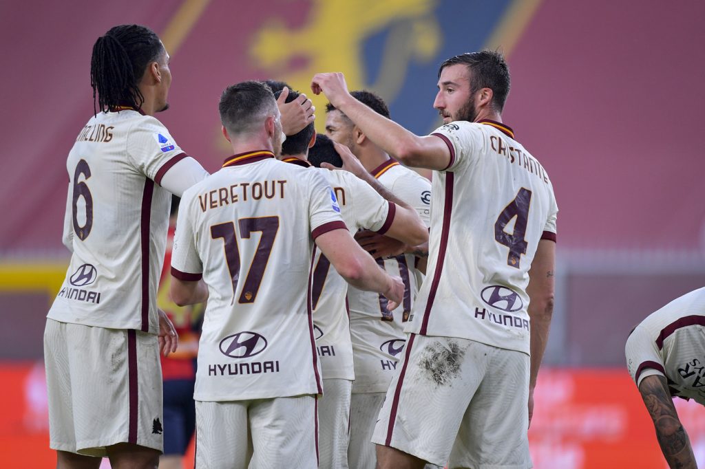 mkhitaryan cristante veretout smalling Genoa vs Roma - Serie A TIM 2020/2021