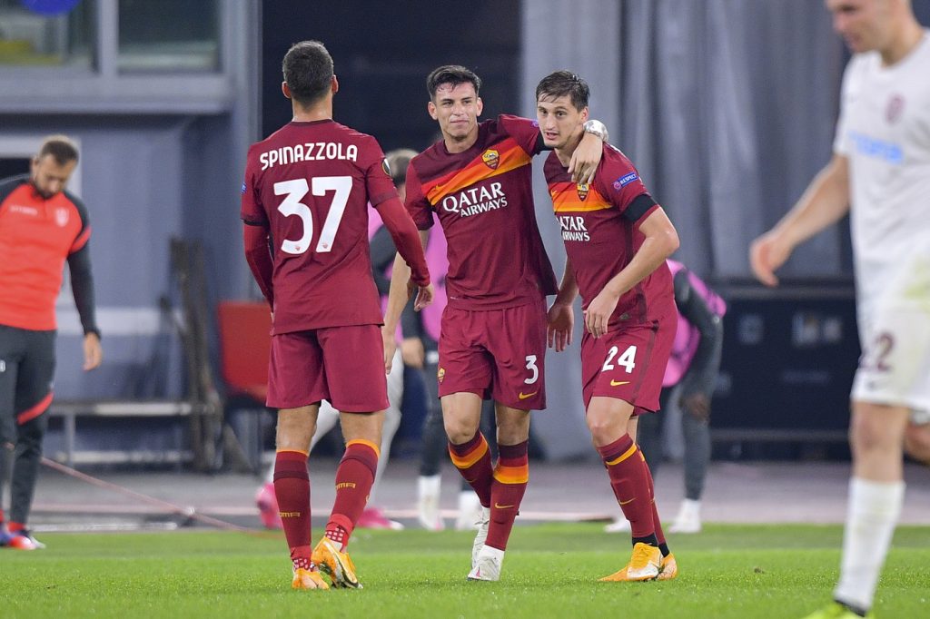 ibanez kumbulla spinazzola Roma vs CFR Cluj - UEFA Europa League 2020/2021