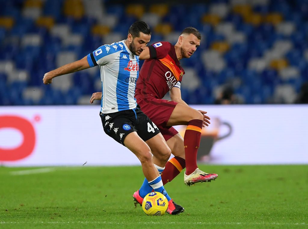 SSC Napoli v AS Roma - Serie A dzeko manolas
