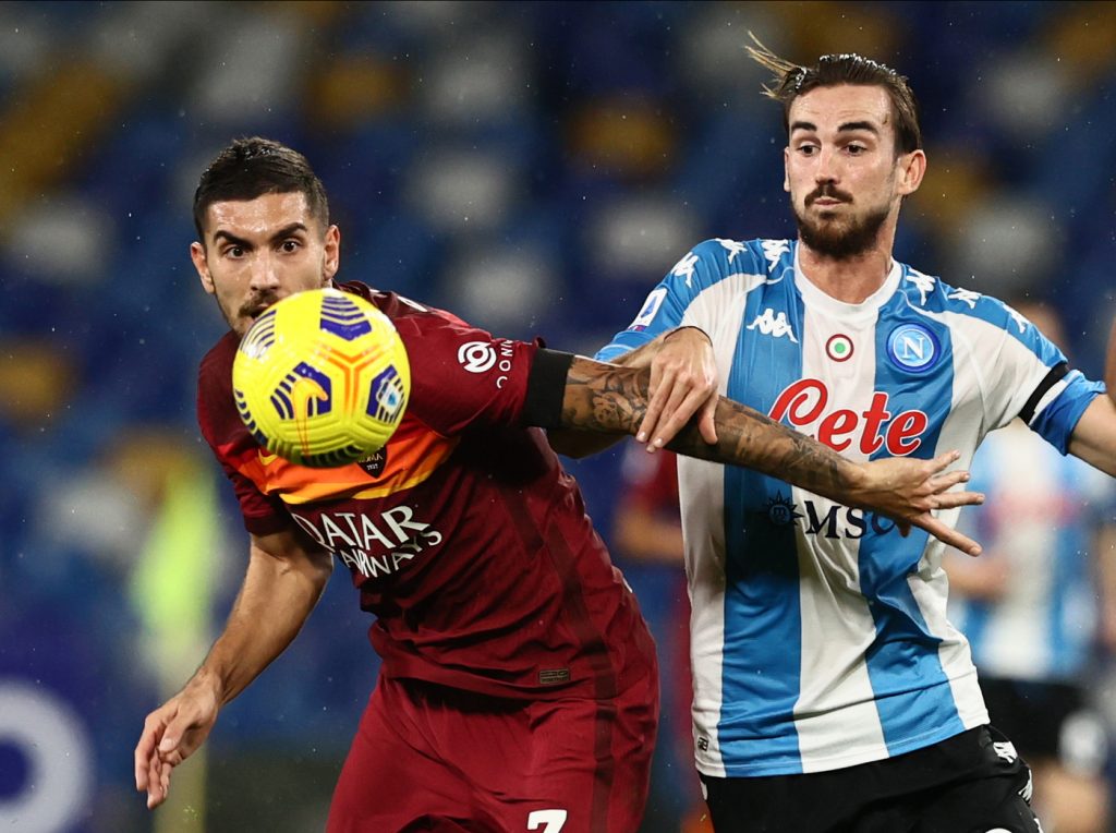 Napoli vs Roma - Serie A TIM 2020/2021 pellegrini ruiz