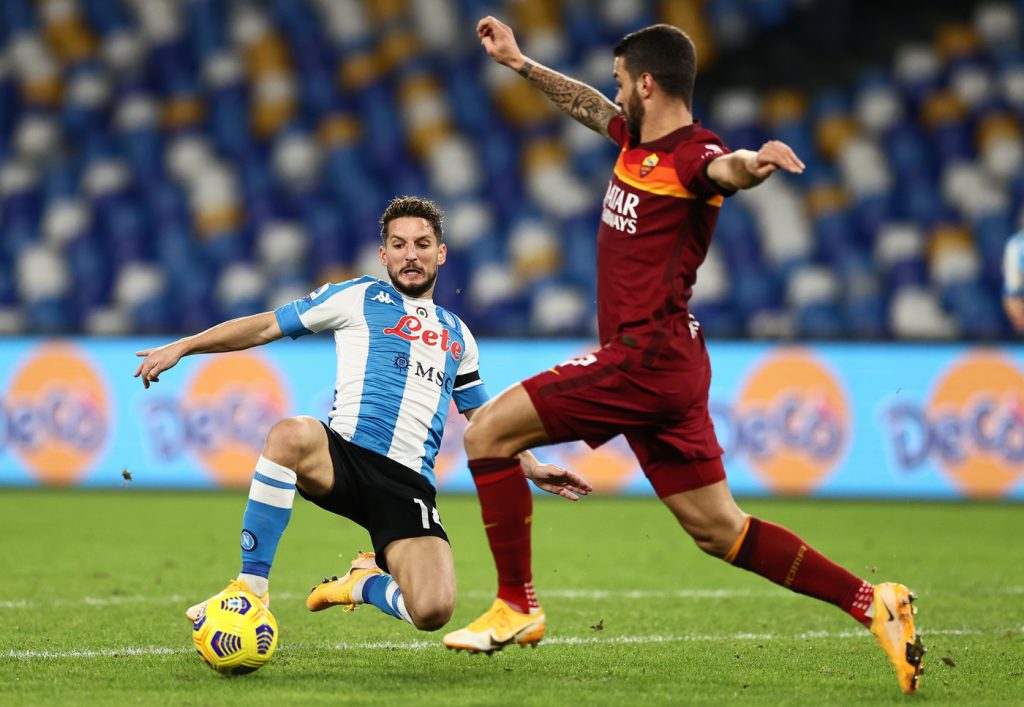 Napoli vs Roma - Serie A TIM 2020/2021 mertens spinazzola