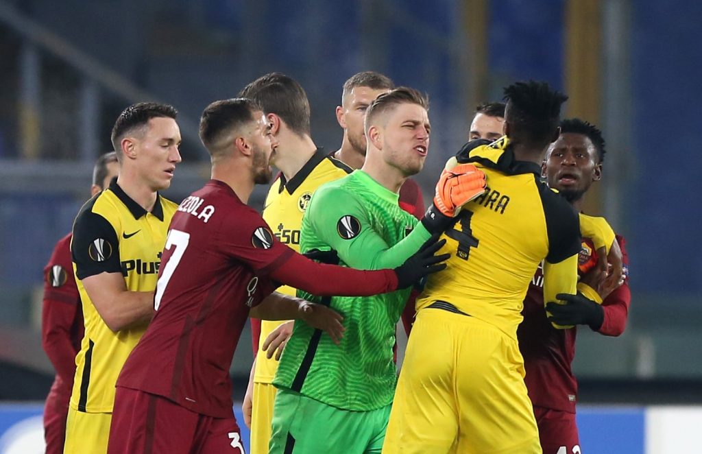 espulsione rissa camara AS Roma v BSC Young Boys: Group A - UEFA Europa League