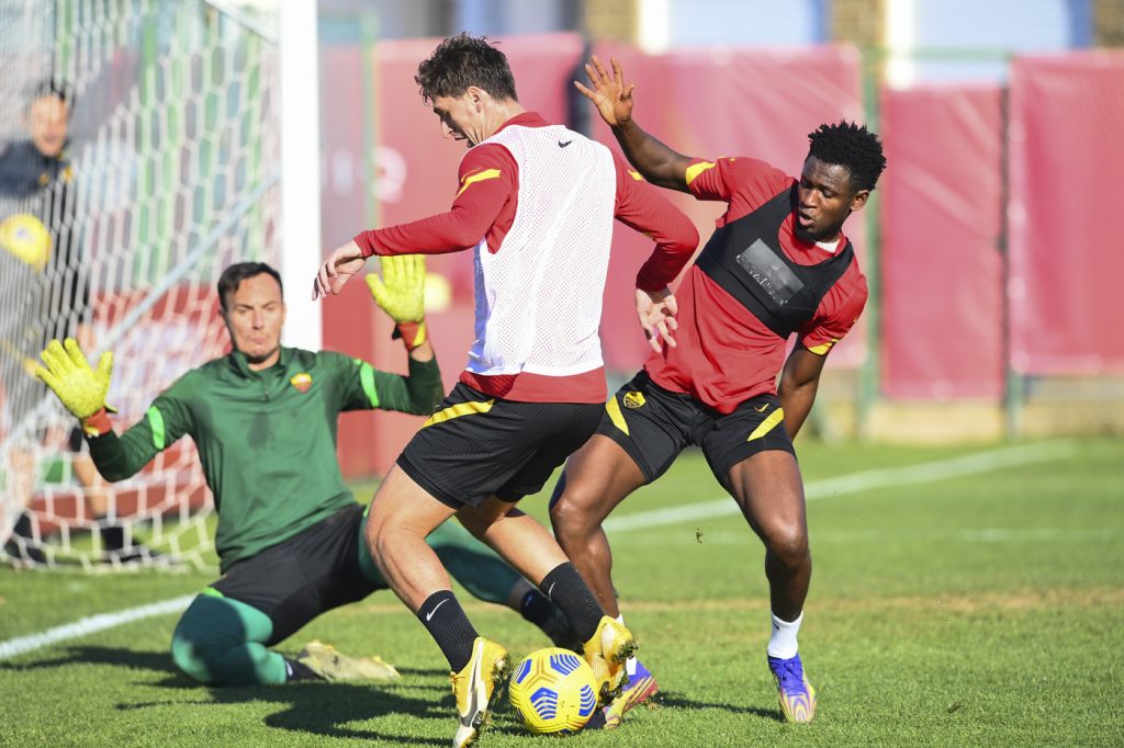 AS Roma, sessione di allenamento a Trigoria
