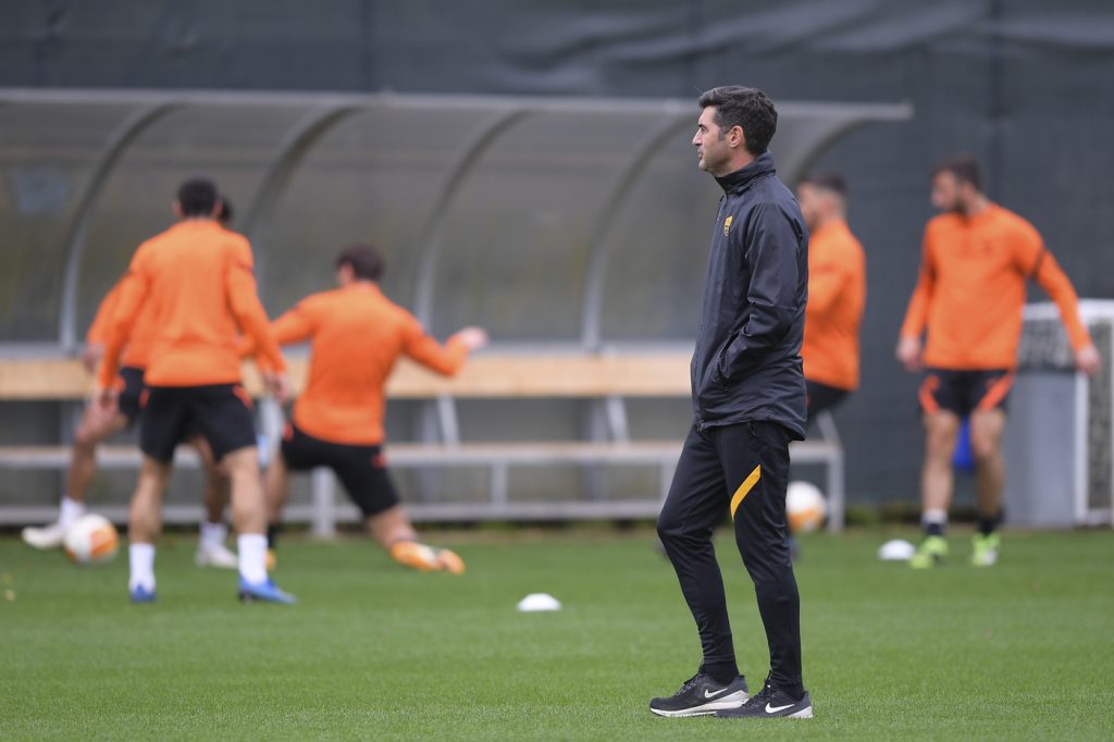Fonseca Europa League, l'AS Roma in allenamento a TrigoriaEuropa League, l'AS Roma in allenamento a Trigoria