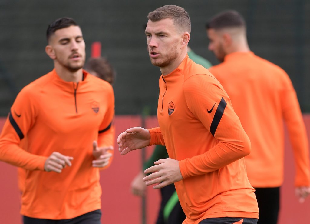 Dzeko Europa League, l'AS Roma in allenamento a TrigoriaEuropa League, l'AS Roma in allenamento a Trigoria