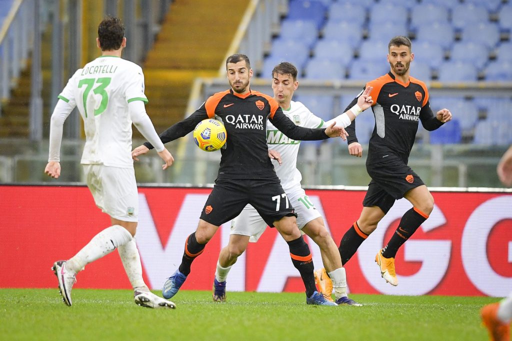 Mkhitaryan Spinazzola Roma vs Sassuolo -  Serie A TIM 2020/2021