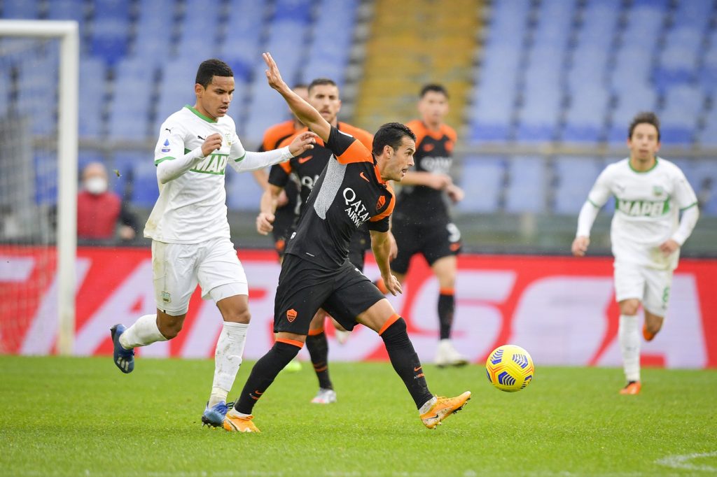 Pedro Pellegrini Kumbulla Roma vs Sassuolo -  Serie A TIM 2020/2021