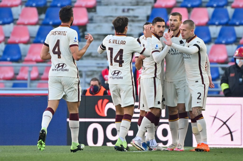 Bologna vs Roma - Esultanza gol Dzeko