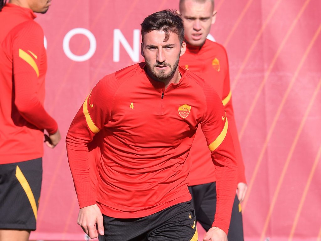 Cristante L'AS Roma in allenamento a TrigoriaL'AS Roma in allenamento a Trigoria