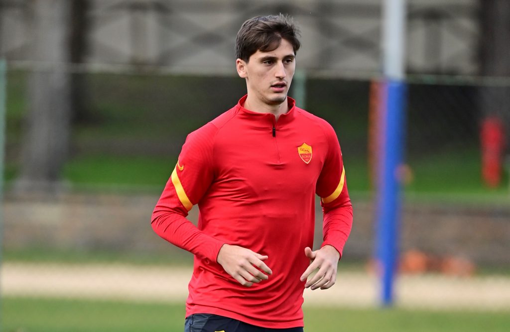 Kumbulla L'AS Roma in allenamento a TrigoriaL'AS Roma in allenamento a Trigoria
